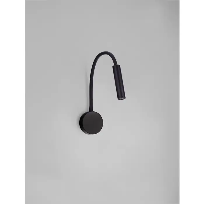SONICA ZIDNA LAMPA LED/3000K/6W/453Lm/CRNA
