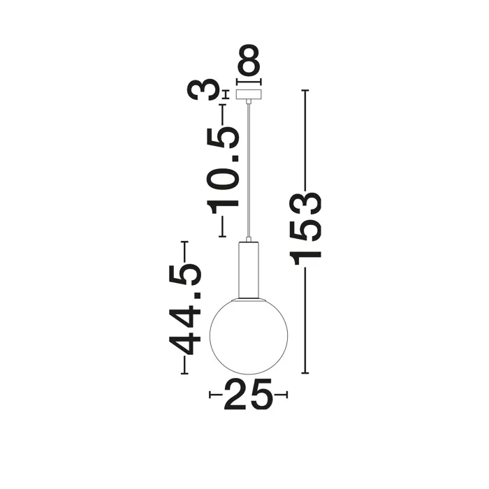 SPAZIO Visilica Grlo A45 E27 1x12 W IP20 Zlatna