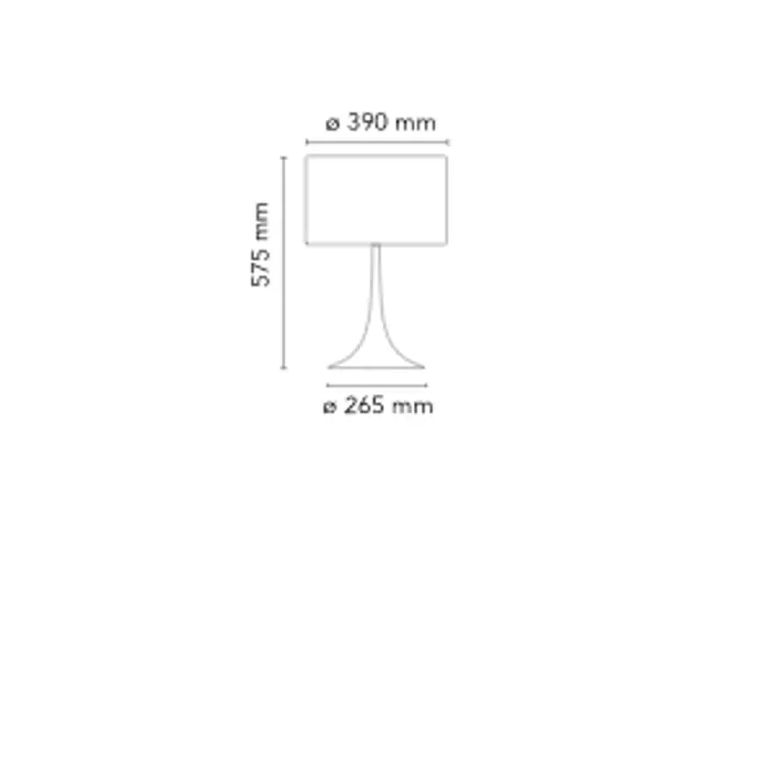 SPUN LIGHT T1 STOLNA SVJETILJKA CRNA E27 150W IP20