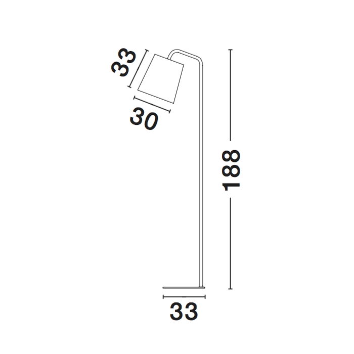STABILE STAJAĆA LAMPA E27 /IP20/MATT BIJELA