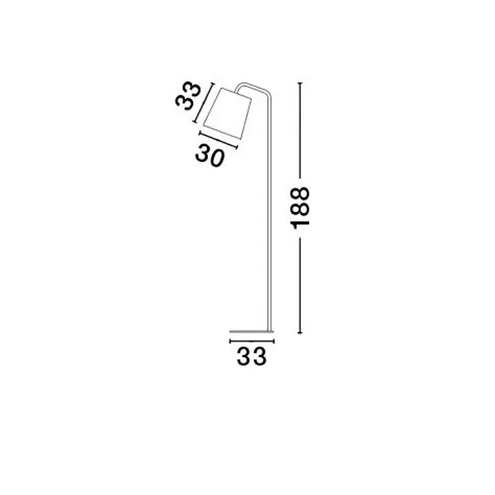 STABILE STAJAĆA LAMPA E27 /IP20/MATT CRNA