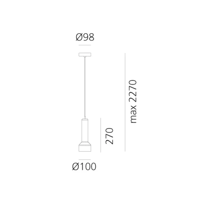 STABLIGHT VISILICA SMEĐA GU10 MAX 6,8W