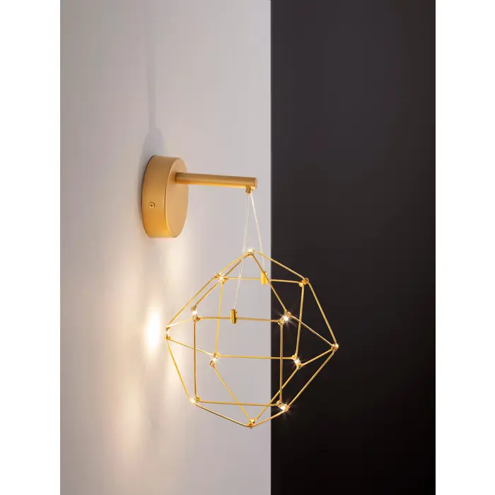 STELLAR ZIDNA LAMPA LED/3000K/6W/345Lm/GOLD