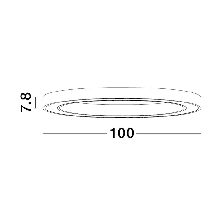 STING PLAFONJERA LED 60W/3000K/3389lm/DIMM/IP20/CRNA