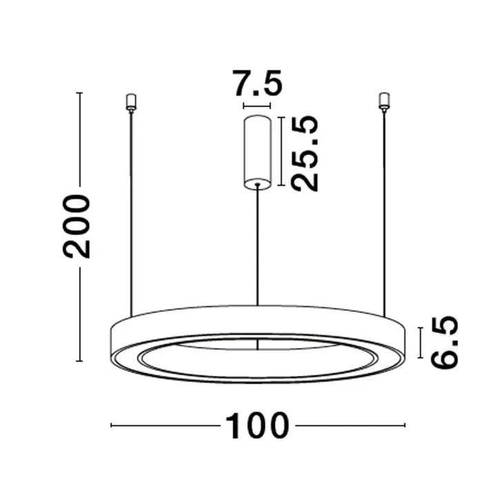 STING VISILICA LED 60W/3000K/3389lm/DIMM/IP20/CRNA