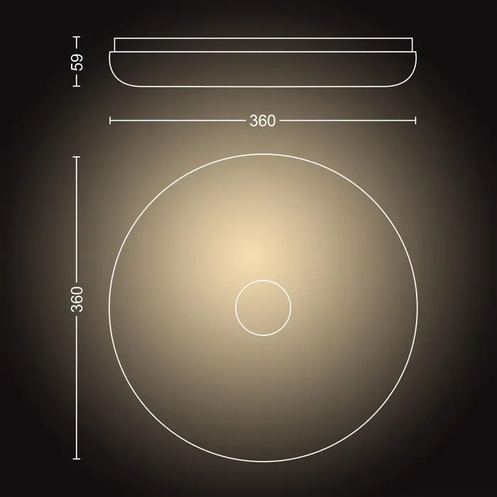 STRUANA PHILIPS HUE LED stropna svjetiljka LAMP bijela 1X27W 24V