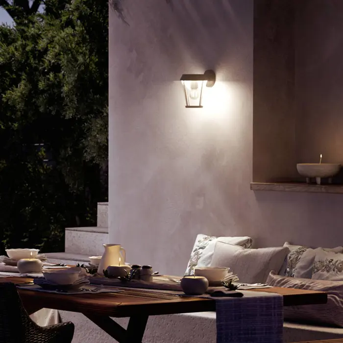 SUNERA PHILIPS vanjska LED svjetiljka White Ambiance MAX 25W crna prozirna