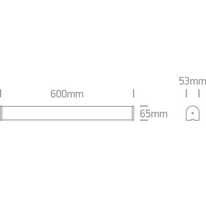 SVJETILJKA ZA IZNAD OGLEDALA U KUPAONICI KROM 60cm 15W CCT IP44 230V