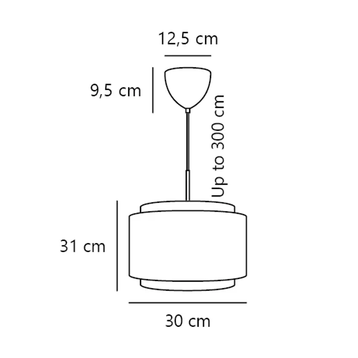 TAKAI 30 VISILICA BEŽ E27/15W/IP20/220-240V