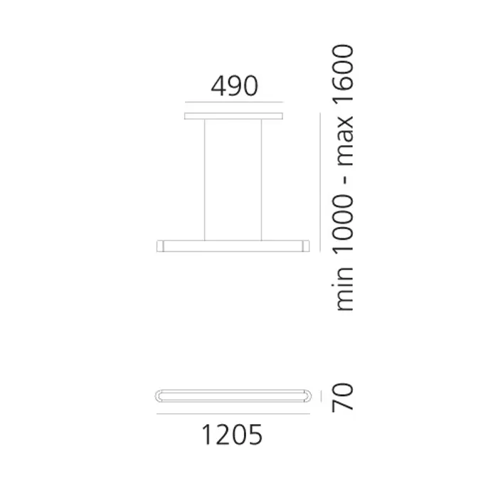 TALO 120 LED VISILICA SREBRNA 51W 3000K 6020lm