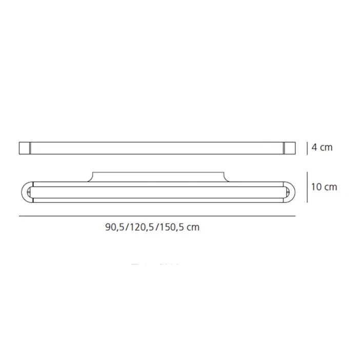 TALO 120 LED ZIDNA SVJETILJKA CRNA 51W 3000K 6020lm