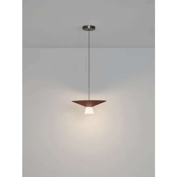 Tanka cilindrična LED visilica Nova Luce Baris (Triac dimabilna), 9W, smeđa
