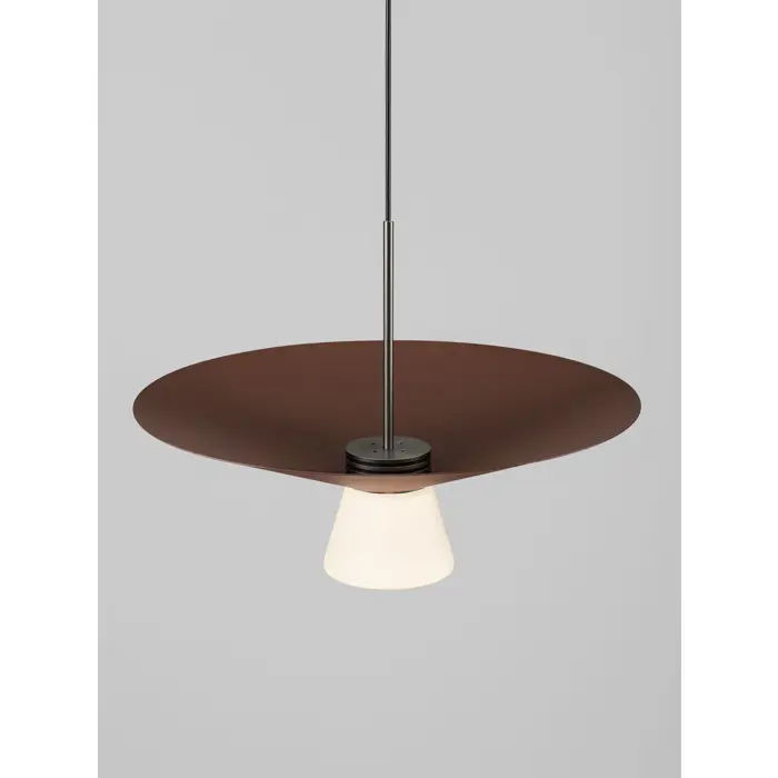 Tanka cilindrična LED visilica Nova Luce Baris (Triac dimabilna), 9W, smeđa