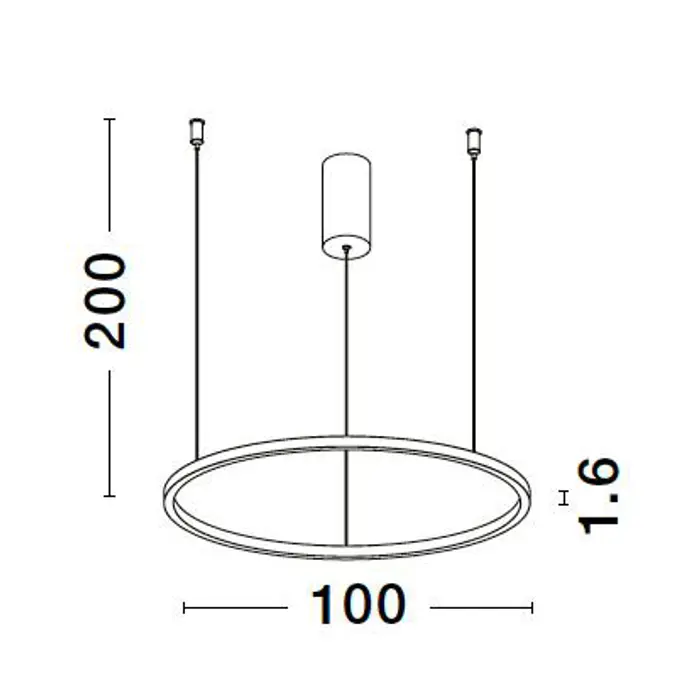 TARQUIN VISILICA LED 59W/3000K/2144lm/DIMM/IP20/CRNA