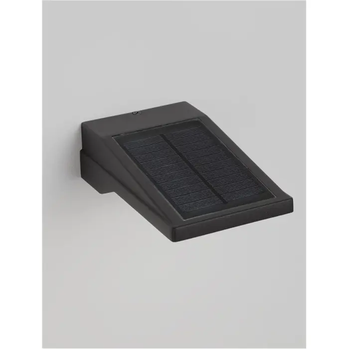 TEK VANJSKA SOLARNA ZIDNA SVJETILJKA LED 1W 105Lm IP54 3000K CRNA + SENZOR