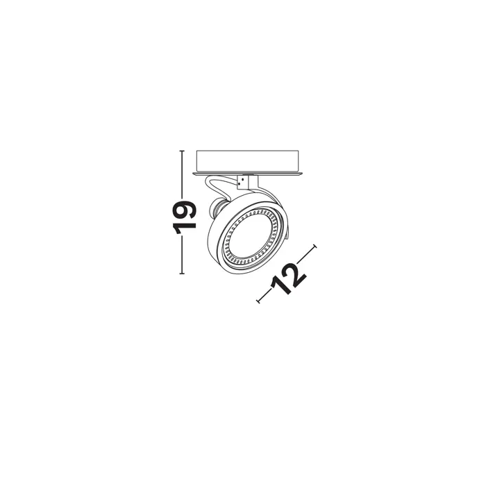 THOMAS NADGRADNA SVJETILJKA CRNA LED AR111 35 Watt 1x10 Watt IP20 230 Volt
