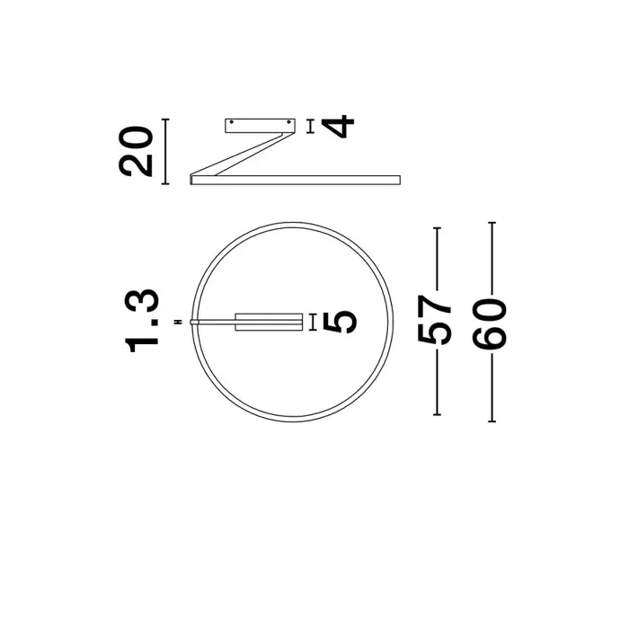 TILIA STROPNA SVJETILJKA LED/2700-3000-4000K/44W/2277Lm/BOJA KAVE
