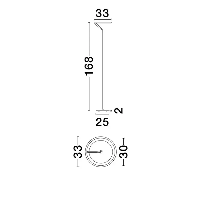 TILIA STAJAĆA LAMPA LED/3000K/26W/1149Lm/BOJA KAVE