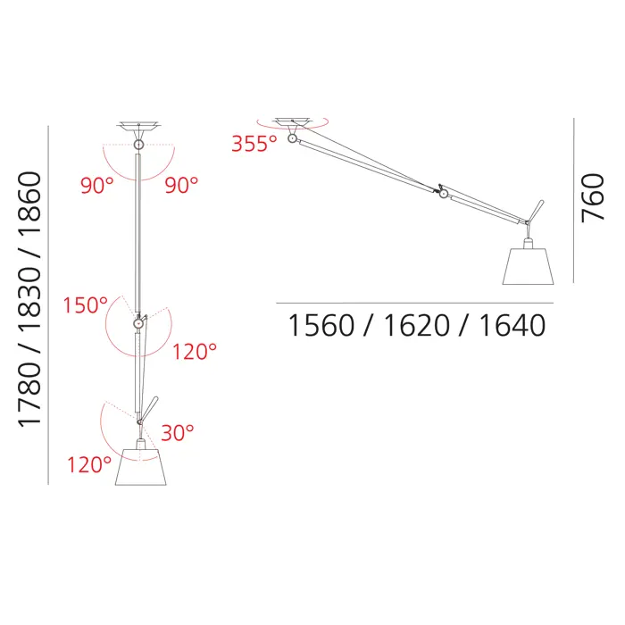 TOLOMEO DECENTRATA STROPNA SVJETILJKA ALUMINIJ S SJENILOM 0629000A + 0780010A