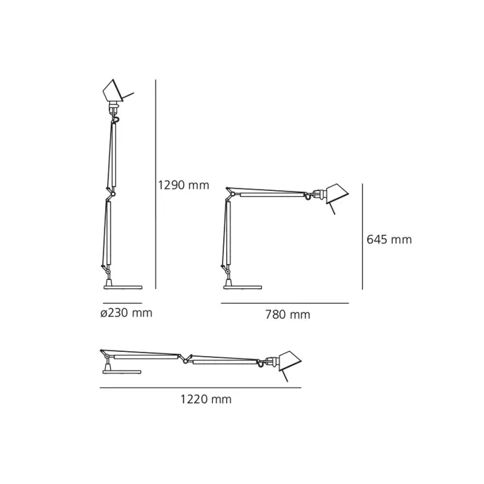 TOLOMEO LED STOLNA SVJETILJKA S POSTOLJEM 10W/593lm/3000K A004800+A004030