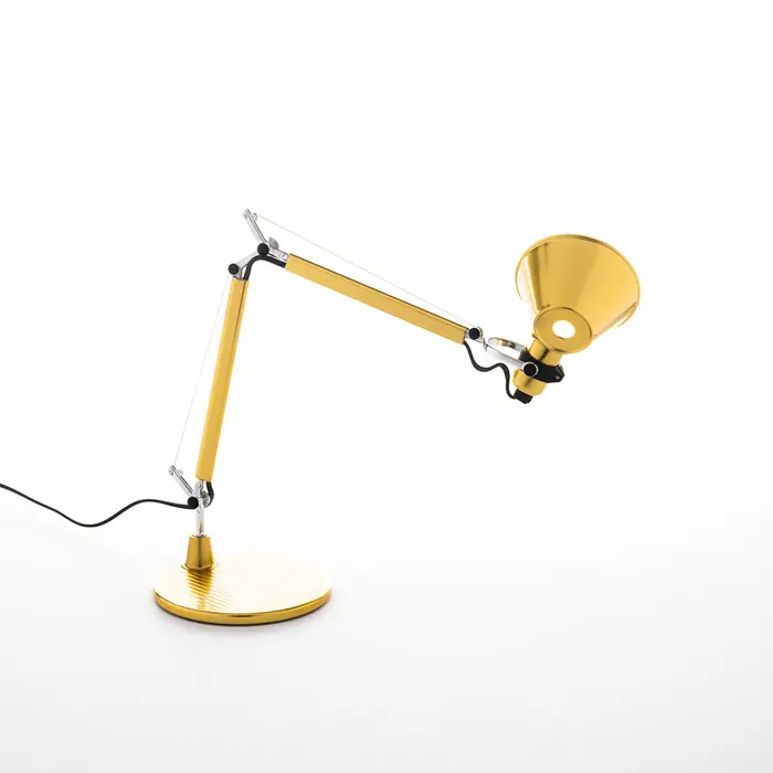 TOLOMEO MICRO STOLNA SVJETILJKA ZLATNA E14 SA POSTOLJEM 0011860A