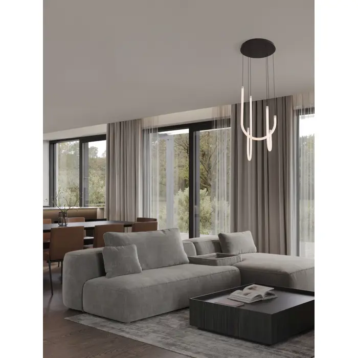 TOPAZ LED VISILICA CRNA 40W IP20 3000K TRIAK PRIGUŠLJIVA