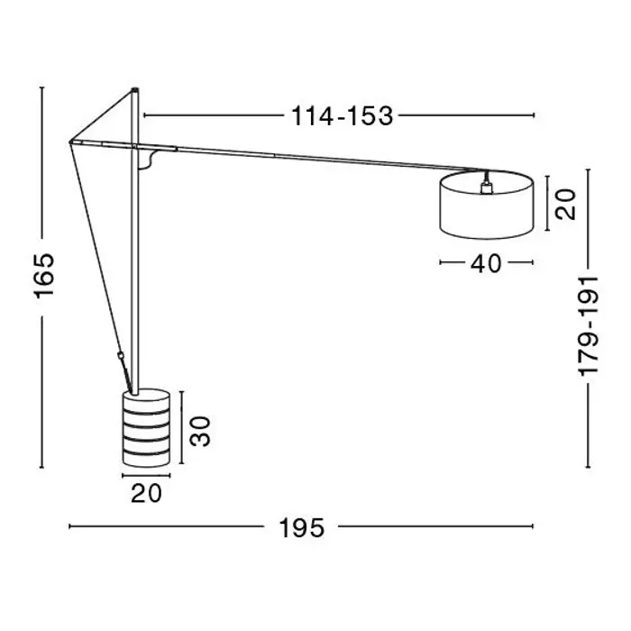 TRACCIA STAJAĆA LAMPA E27 /IP20/BIJELA