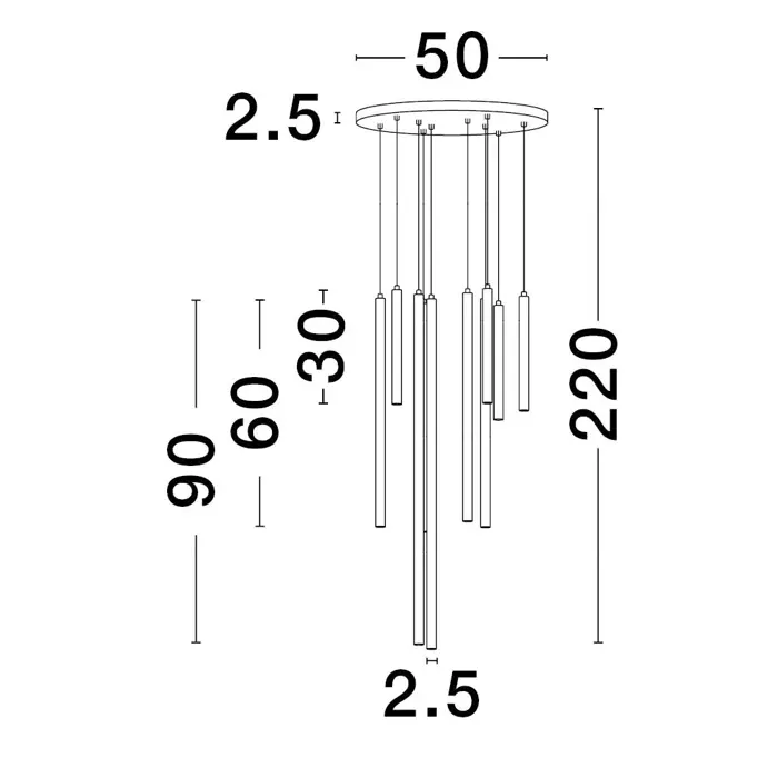 TRIMLE VISILICA LED 26W/3000K/1861lm/DIMM/IP20/CRNA