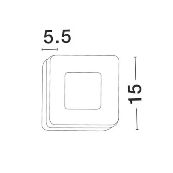 TUNE VANJSKA ZIDNA SVJETILJKA LED 9W/3000K/620lm/IP65/BIJELA