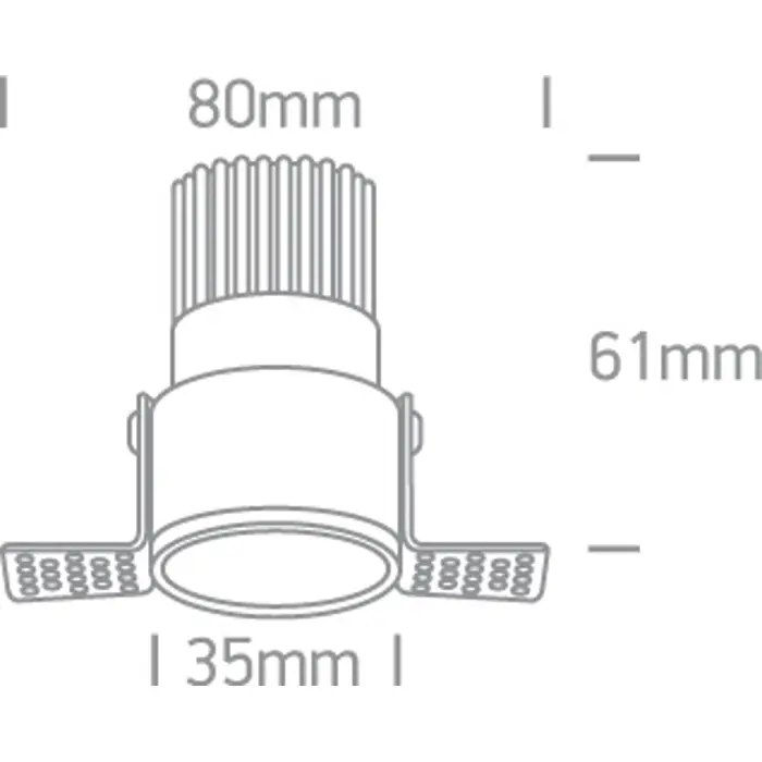 UGRADBENA BIJELA LED SVJETILJKA 3W CCT 350mA DARK LIGHT TRIMLESS