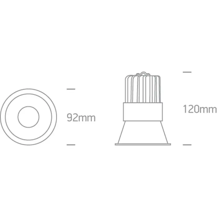 UGRADBENA LED SVJETILJKA 15W CCT IP20 DARK LIGHT BIJELA