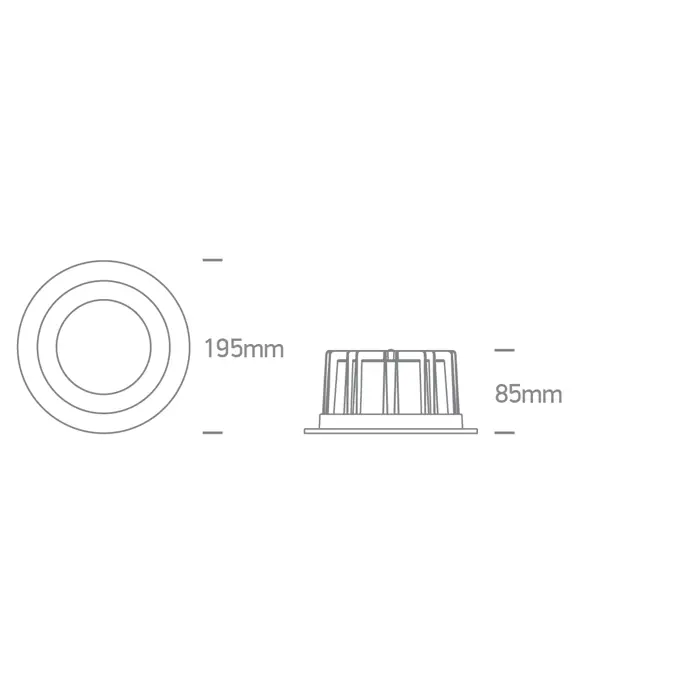 UGRADBENA LED SVJETILJKA 20W CCT IP20 BIJELA