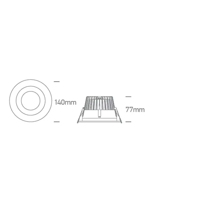UGRADBENA LED SVJETILJKA 20W CCT IP20 DARK LIGHT BIJELA