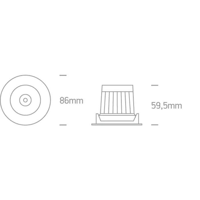 UGRADBENA LED SVJETILJKA 6W/230V BIJELA