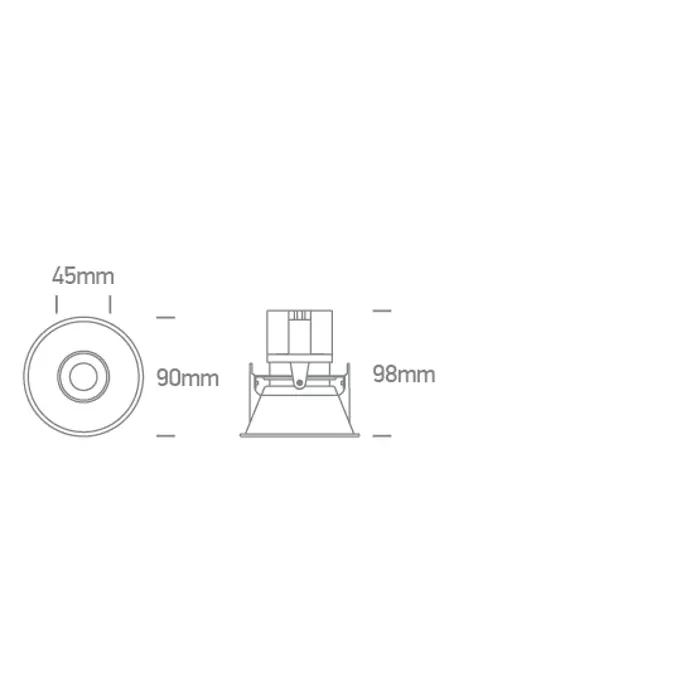 UGRADBENA LED SVJETILJKA COB 12W CCT 700mA DARK LIGHT CRNA