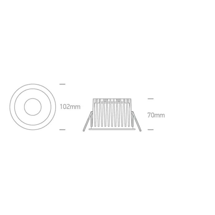 UGRADBENA LED SVJETILJKA CRNA 18W CCT IP65 230V 1800lm DARK LIGHT