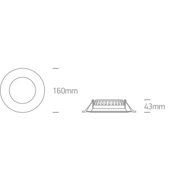 UGRADBENA LED SVJETILJKA SMD 15W CCT IP20 BIJELA