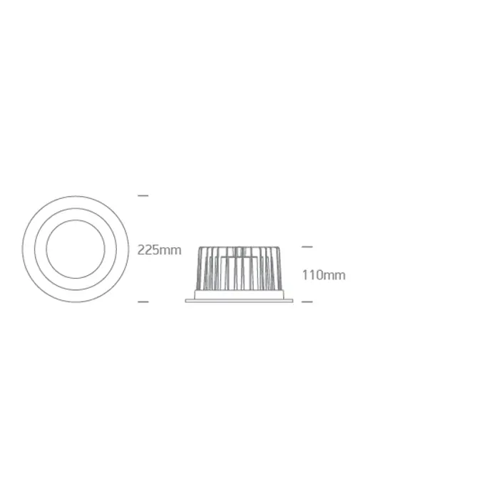 UGRADBENA LED SVJETILLJKA 30W CCT IP20 BIJELA