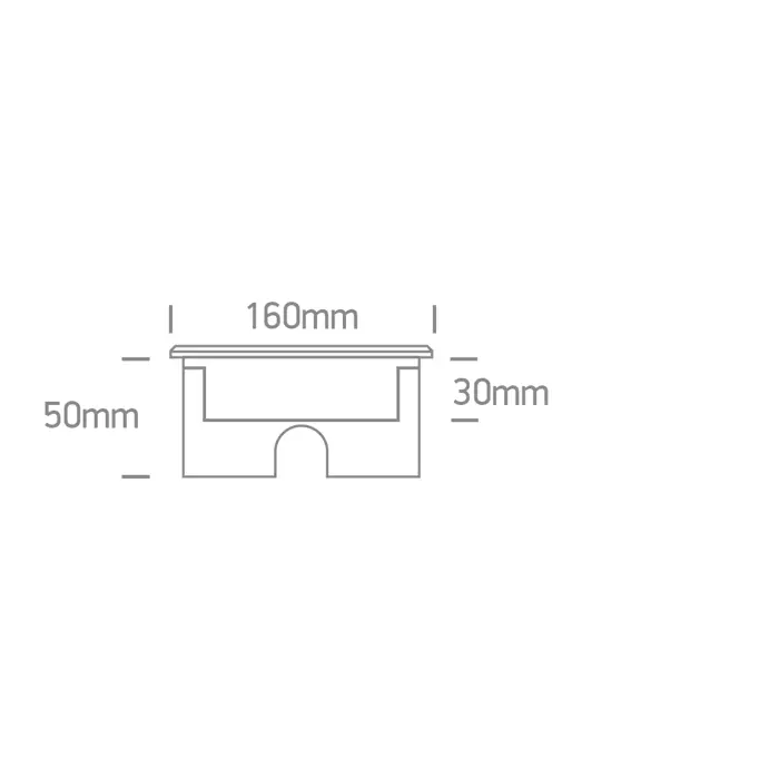 UGRADBENA PODNA LED SVJETILJKA IP67 9x1W WW 24V DC