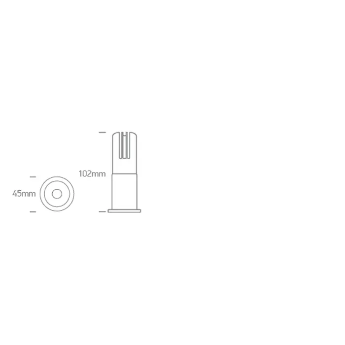 UGRADBENA SVJETILJKA 7W CCTV 230V IP20 DARK LIGHT CRNA