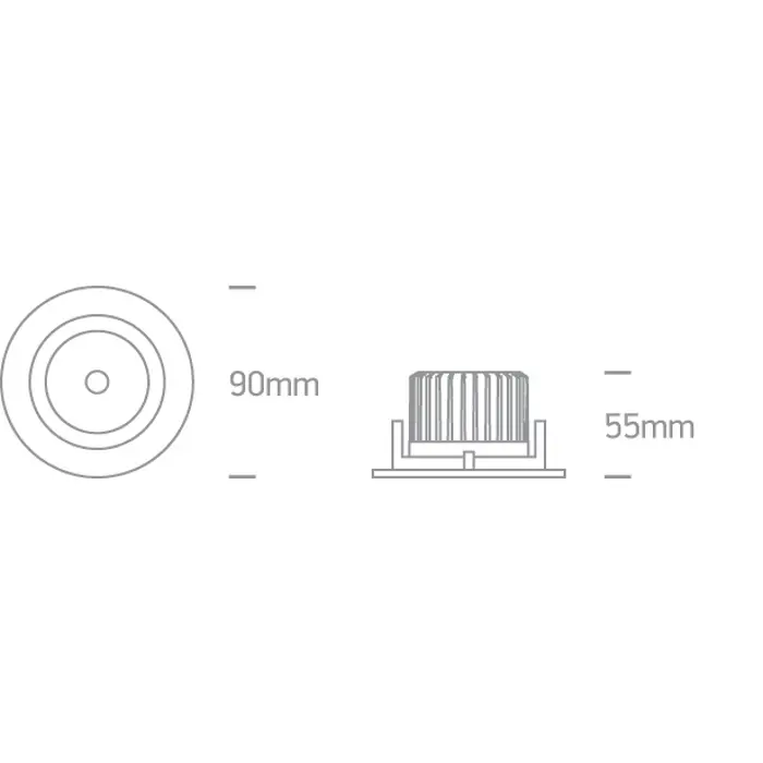 UGRADBENA SVJETILJKA 7W CCT 230V BIJELA