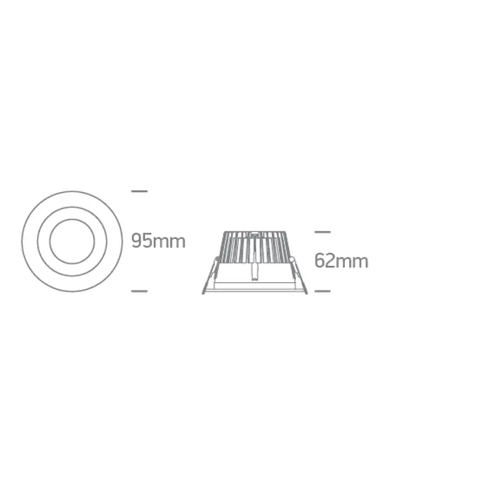 UGRADBENA SVJETILJKA 7W CCT IP20 60deg 230V DARK LIGHT BIJELA