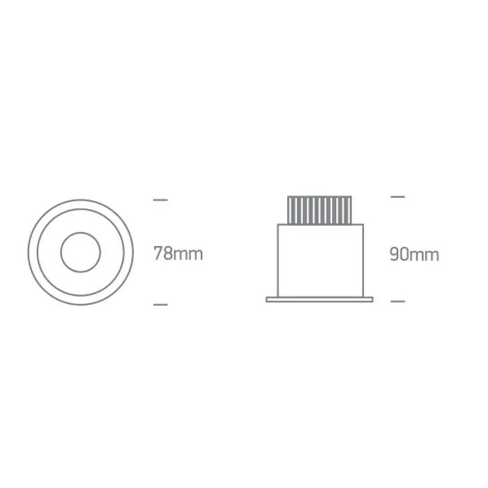 UGRADBENA SVJETILJKA COB 6,5W CTV DARK LIGHT IP54 700mA BIJELA