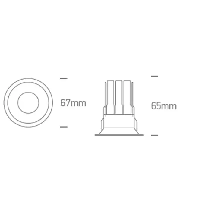 UGRADBENA SVJETILJKA CRNA 6,5W CCT IP65 700mA DARK LIGHT