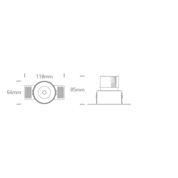 UGRADBENA SVJETILJKA LED COB 12W CCT 2-STEP TRIMLESS DARK LIGHT 700mA BIJELA