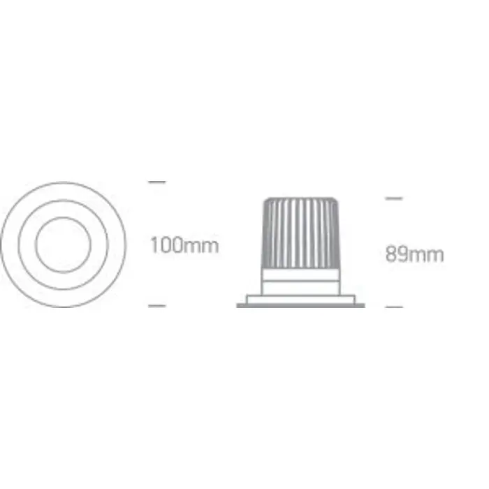 UGRADBENA SVJETILJKA LED/12W/2700K/850lm/35°/700mA BIJELA