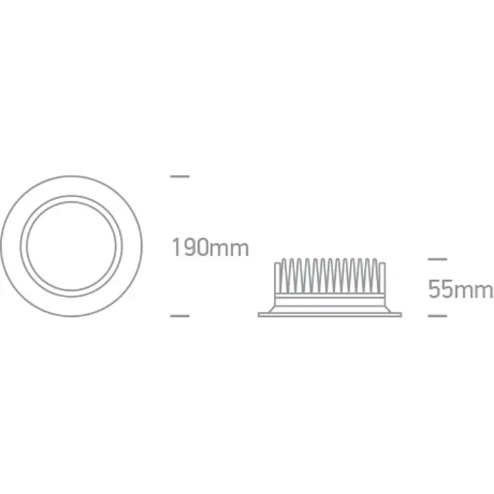 UGRADBENA SVJETILJKA LED/20W/3000-4000-6000K/1500lm/240V UGR19 IP44 BIJELA