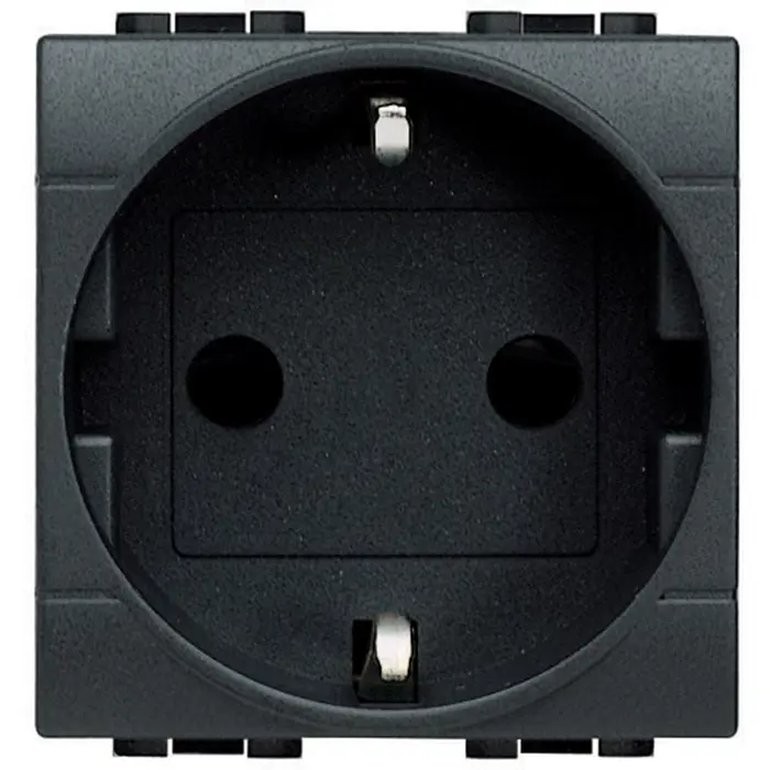 UTIČNICA 2M 2P+E/16A/250V ANTHRACITE