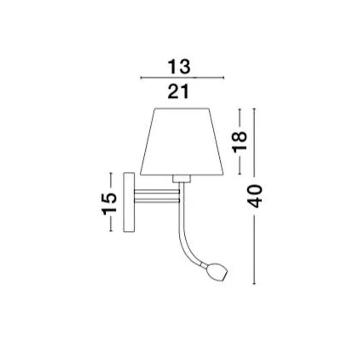 VALENCIA ZIDNA LAMPA LED & E27 3W/3000K/190lm/IP20/BIJELA & KROM
