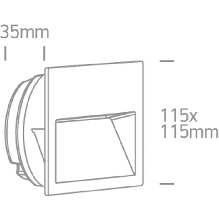 VANJSKA UGRADBENA ZIDNA LED SVJETILJKA 3W CCT IP65 300lm DARK LIGHT BIJELA
